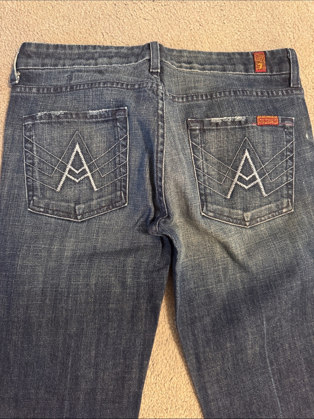 7 For All Mankind A Pocket Low Rise Blue Jeans bootcut